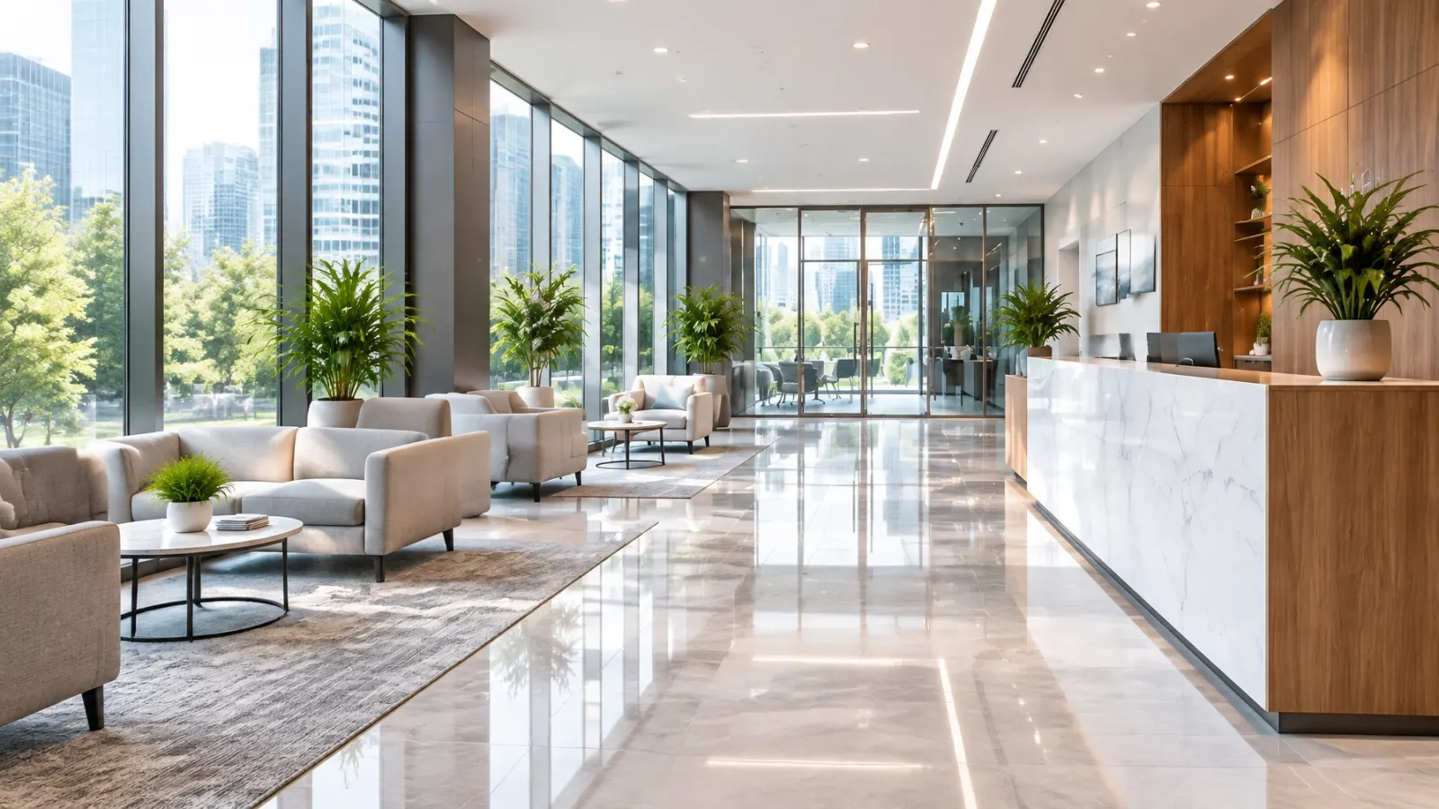 Bright, orderly medical office interior